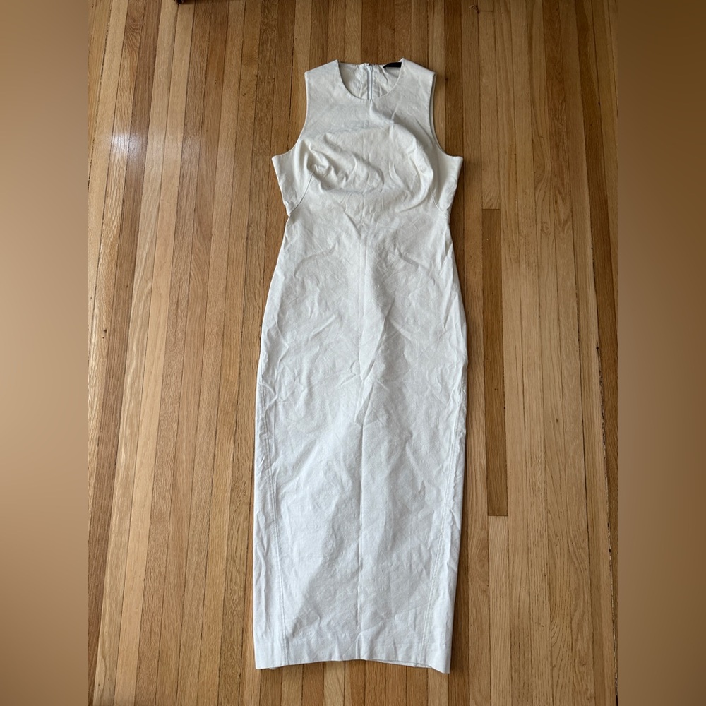 Jenni Kayne cream fitted dress